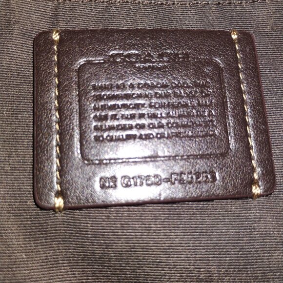 Coach Khaki Brown Kelsey Signature Jacquard Small Satchel Crossbody Bag No Strap - Picture 7 of 11